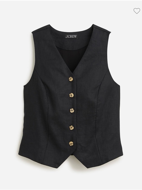 J. Crew Tops - J. Crew Black Linen Vest